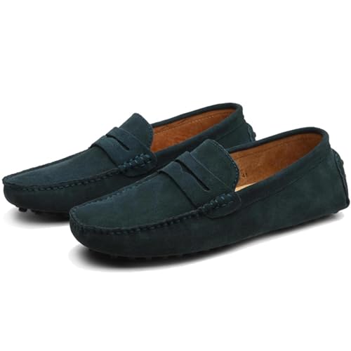 Image of PPXID Men's Dress Loafers Slip On Casual Shoes Lightweight Soft Penny Loafers Suede Driving Boat Shoes Moccasins