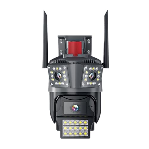 Cámara de seguridad Cámara con Zoom 8X, 6K, 12MP, tres pantallas, 8MP, 4K, PTZ, protección de seguridad, detección humana de movimiento, vigilancia CCTV IP for exteriores Sin duda una conexión más est