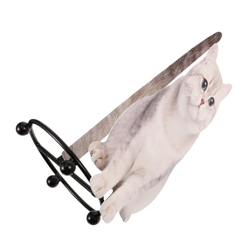 Support papier toilette chat mignon avec rangement élégant et finitions métal