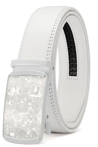 Image of CHAOREN Leather Ratchet Belt Men 1 3 /8 inch