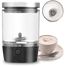 WOOLALA Portable Electric Milk Frother Cordless Coffee Frother with Stainless Steel Whisks Milk Steamer Soft Foam Maker for Coffee