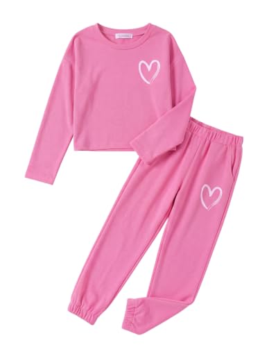 Image of Arshiner Girls 2 Piece Outfits Kids Trendy Tie Dye Sweatsuits Sets