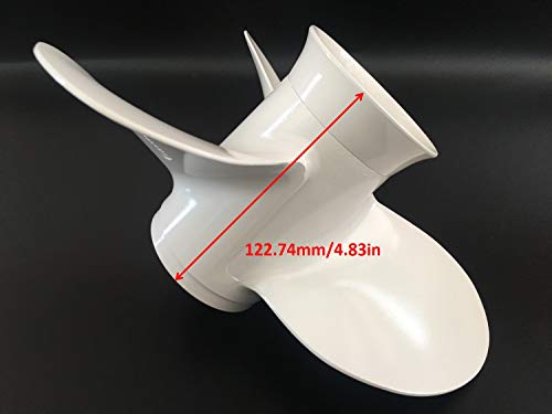 Boat Motor Engine Aluminum Propeller 9 7/8X10 1/2-F For Yamaha Parsun Hidea Powertec 20Hp 25Hp 30Hp Outboard Motors 664-45945-00-El 664-45945-00-00 F25-04080000 9 7/8 X 10 1/2 F #TOP3