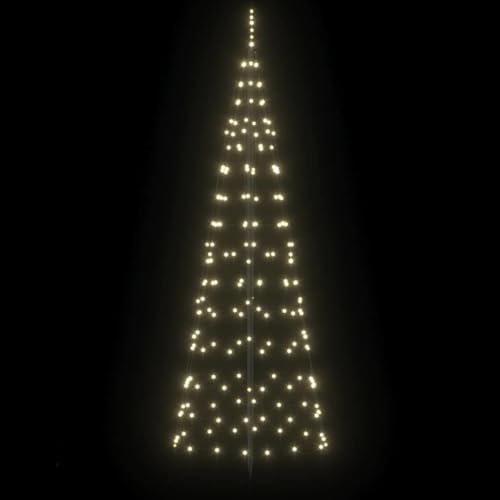 Arbre de Noël LED blanc chaud de 250cm, structure en fer robuste pour décoration intérieure. - 5