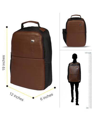 Image of Litmus Anti Theft Faux Leather Water Proof Laptop Backpack /Classic Backpack /School & College Backpacks