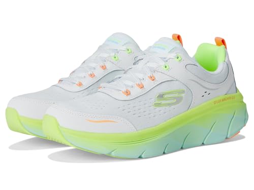 Image of Skechers Womens D'lux Walker 2.0 Neon Sites | Walking Shoes