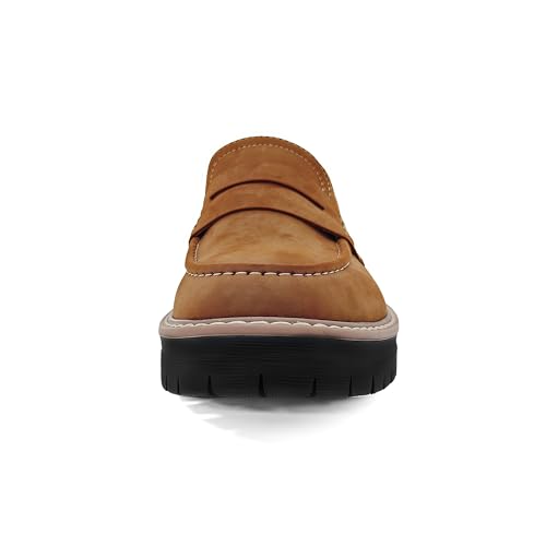 Womens Penny Loafer-Suede Chunky Oxford For Casual Business,Work And Date — view 6