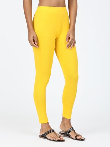 Image of Robinbosky Premium Stretchable Cotton Ankle Legging for Women | Suitable for Formal wear & Casual wear | High-End Elastic Makes The Leggings Squat Proof and Durable for Travel, Yoga, & Workout.
