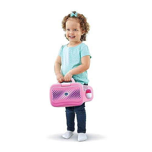 VTech - Ordi Genius Pro Rose, Ordinateur Portable Enfant avec Écran Rétroéclairé, Souris, 20 Jeux Évolutifs, Jouet Éducatif, Cadeau Enfant de 3 Ans à 7 Ans - Contenu en Français et Anglais