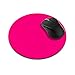 Non-Slip Round Mousepad, FINCIBO Solid Hot Pink Mouse Pad for Home, Office and Gaming Desk