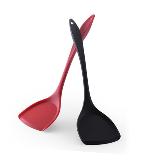 BRIGHTFUFU Long Reach Silicone Spatula Heat Resistant Pan Turner for Nonstick Cookware