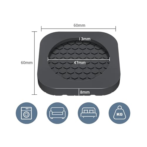 Alfombrilla de goma antivibración para evitar que la lavadora camine sola 5