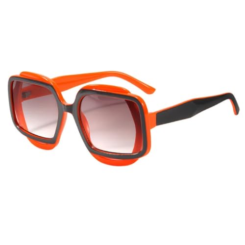 Lunettes de soleil dégradées UV400 rétro polygone mixtes