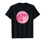 Strawberry Moon Design Full Moon Cute Pink-Moon T-Shirt