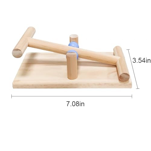 Image of Seesaw for Birds Wooden Balance Toy for Cockatiels Lovebirds Parakeets Tabletop Bird Play Exercise Training Tool Anxiety Relief Bird Accessories Toys
