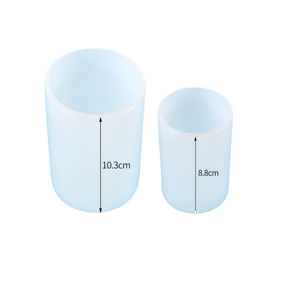 YellowCult™ 3D Resin Silicone Mould for Art & Craft, DIY, Resin Art, Handles, Soap, Chocolates, Candies, Ice Cubes, Candles Making Supplies [2 Pieces - 1 Big & 1 Small Cylinder Silicone Mould]-image-45