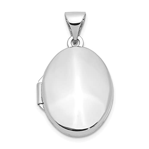 Auriga 10K White Gold Oval Locket