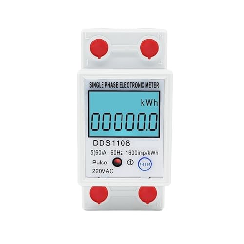 �P���d�͗ʌv�ADDS1108 LCD 220V AC ���Z�b�g �[�� kWh �d���d���d�͏���ʌv �o�b�N���C�g�t��(DDS1108 RESET M)