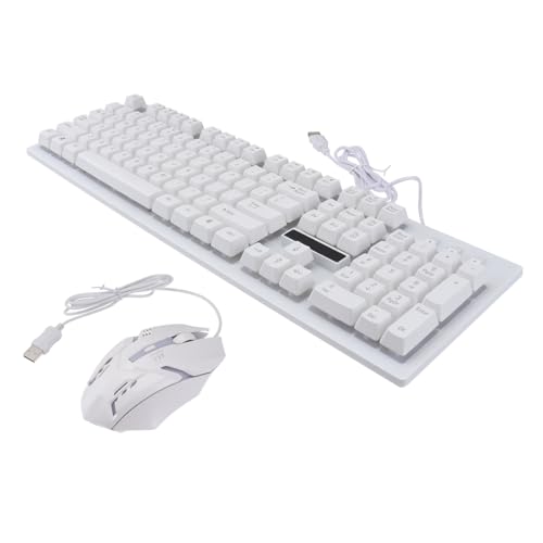 Clavier et souris filaires blanc parfaits pour le bureau et le café