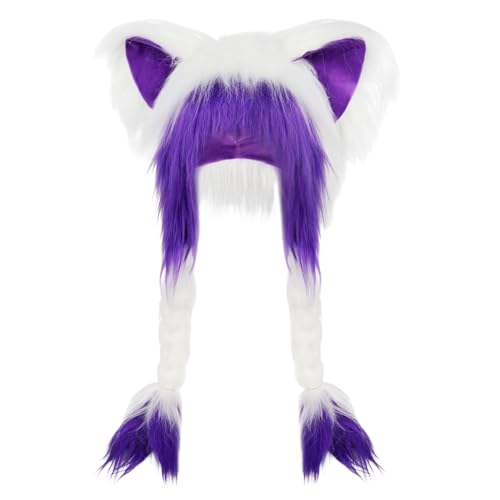 Bonnet d'oreille de chat réglable de 28 cm, chapeau de célébration en polyester doux