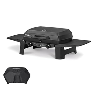 Enders® Gasgrill Urban II inkl. Wetterschutzhülle, Tischgrill, Grillen-, Kochen- und Backen Funktion, 2 Brenner Edelstahl, Balkon-, Camping-Grill, Aluguss-Gehäuse, Gusseisen-Rost