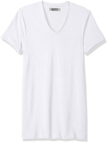2(X)IST Mens Performance Mesh V-Neck T-Shirt, White, Medium