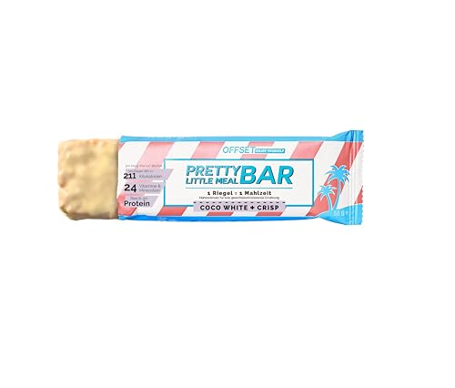 OFFSET Nutrition Abnehmriegel 6x55G - Coco White & Crisp - [1 RIEGEL = 1 MAHLZEIT] - Bis zu 16G Eiweiß pro Proteinriegel | Fitness Riegel mit 24 Nährstoffen & Mineralien | Glutenfrei