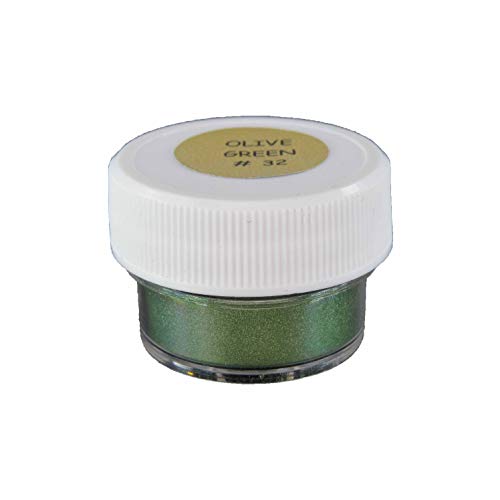 Prestige MICA Pigment Powder by UNIGLOW PRODUCTS LLC. | Colorants for Industrial Use | Eco Friendly | Multi-Purpose | 54 Brilliant Shades/Colors Available (15g, 32 (Olive Green))
