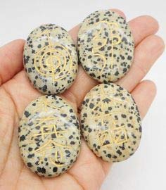 Jet International Oval Usui Reiki Healing Set Free Booklet Crystal Therapy Chakra Balancing Divine Spiritual Growth Peace Strength Confidence Success Positive Life Direction Aim