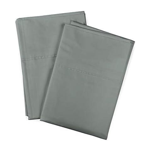 Peru Pima - 285 Thread Count Percale - 100% Peruvian Pima Cotton - King Pillowcase Set, Shadow Grey Cover