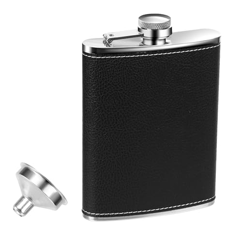 8oz Hip Flask Portable Hip Flasks Alcohol Flask with Funnel Leakproof Whisky Flask Hipflask Hip-Flask for Men Women Climbing Camping Barbecue Bar Party Drinker