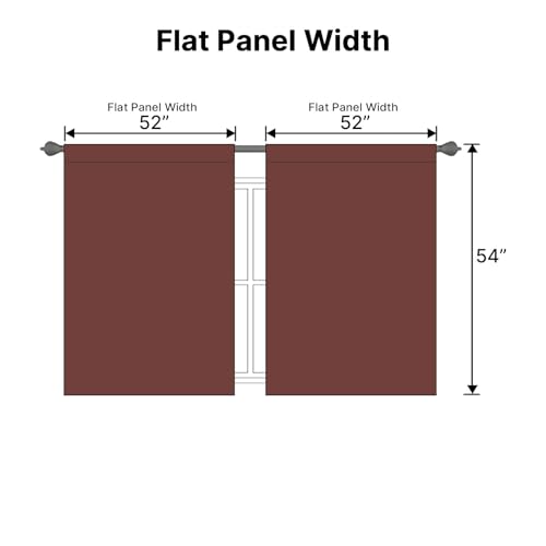 Image of H.VERSAILTEX Blackout Curtains Thermal Insulated Window Treatment Panels Room Darkening Blackout Drapes for Living Room Back Tab /Rod Pocket Bedroom Draperies (2 Panels, Rust, 52 x 54 Inch)