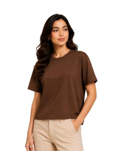 Image of Women's Plain Cotton T-Shirt