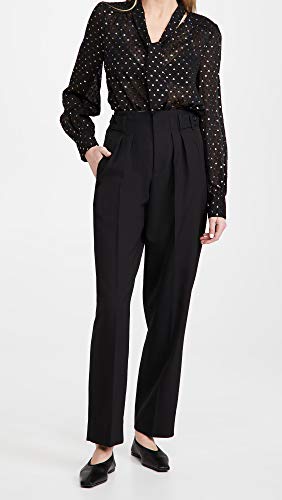 Paige Womens Cleobelle Long Sleeve Tie Neck Blouse, Black Metallic Multi, Medium Us #TOP4