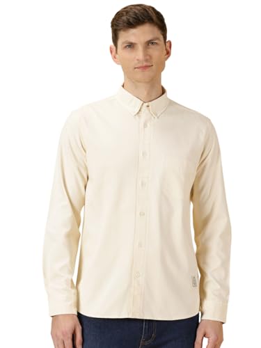 Image of Thomas Scott Men's | Solid | Full Sleeve | Slim Fit | 100% Cotton | Spread Collar | Casual Shirt