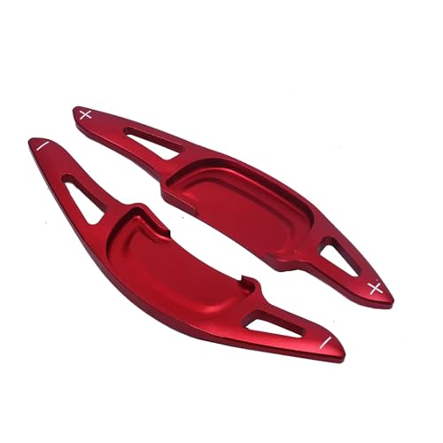 �p�h���V�t�^�[�G�N�X�e���V���� Compatible With Mazda For CX-30 2020 2021 2022 �Ԃ̃X�e�A�����O�z�C�[���V�t�g�p�h�������p�[�c�Ԃ̓���(Red)