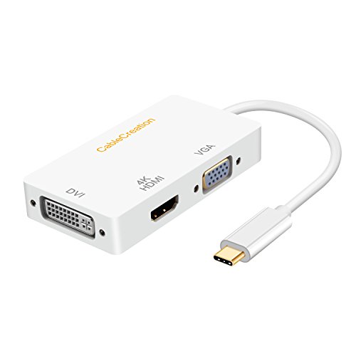 CableCreation 3 in 1 USB-C Type C Male to DVI + HDMI 4K