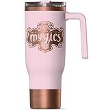 Hydrapeak WNBA Officially Licensed Washington Mystics 40 oz Tumbler with Handle & Sip + Straw Lid, Leakproof Insulated Stainless Steel Travel Cup, Cup Holder Friendly