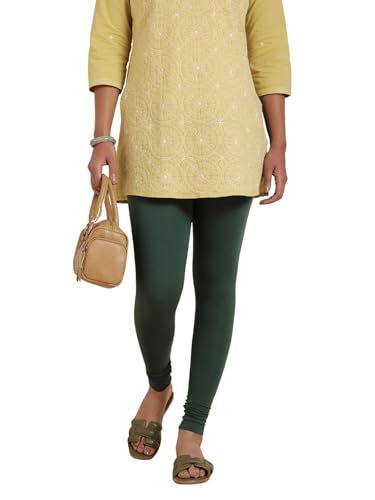 Image of TWIN BIRDS Tailored Cut and Classic Fit Super Stretchable Elastane Fabric Churidar Leggings for Women