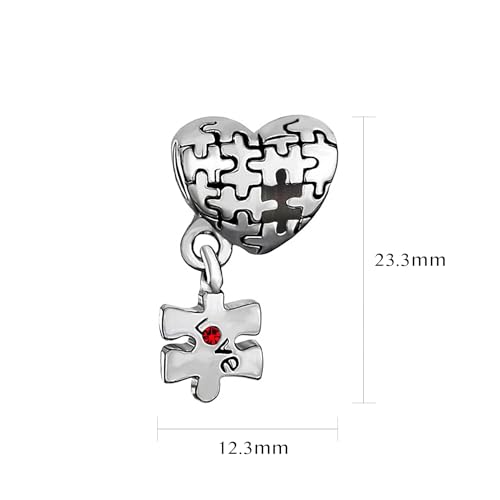 Image of Autism Charm Compatible with Pandora Bracelet for Women