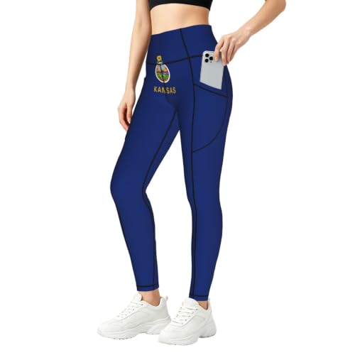 Pantalon de yoga ample imprimé Kansas State pour course à pied femme