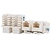 AMPCOM 5-Pack CAT6 RJ45 Keystone Jack Punch Down Ethernet Module Connector White