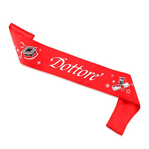 Acquista con fiducia - Acquista altro HAWOF Fascia Laurea Dottoressa Rossa, Fascia Laurea Dottore Rossa, laurea decorazioni festa, gadget laurea uomo, ottieni più divertimento e ottieni più sconto! Il nostro servizio clienti è sempre pronto per il tuo servizio al 100% soddisfatto, come se fosse appena aggiunto al carrello! Perfetto per qualsiasi imminente festa di laureata rossa, un festeggiare congratulazioni al laureato laureata o festa compleanno.