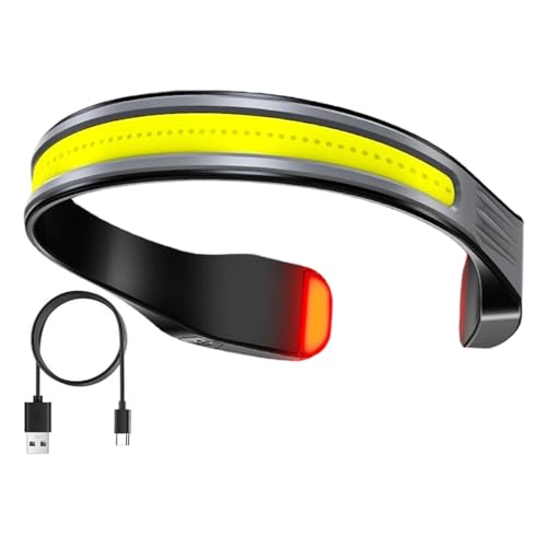 Lampe frontale rechargeable USB 900 mAh avec 3 modes d'éclairage