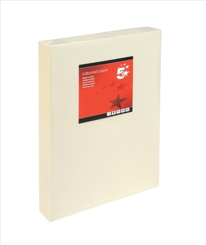 5 Star Coloured Copier Paper Multifunctional Ream-Wrapped 80gsm A3 Light Cream [500 Sheets]