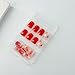 OCOUYVD Heart Press on Nails Short Square Valentines Fake Petite Red Stick on Full Cover False With Red White Heart Designs Acrylic Glossy Artificial for Women Girls