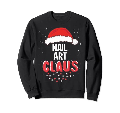 Nail Art Santa Claus Christmas Matching Costume Sweatshirt