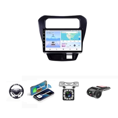 Android 13 Pantalla Coche Car-Play Android Auto para Suzuki Maruti Alto 800 2014-2020 Navegación GPS Reproductor Multimedia con Carplay/BT 5.0/Control del Volante/FM RDS(NF-4 8Core 4+64G)