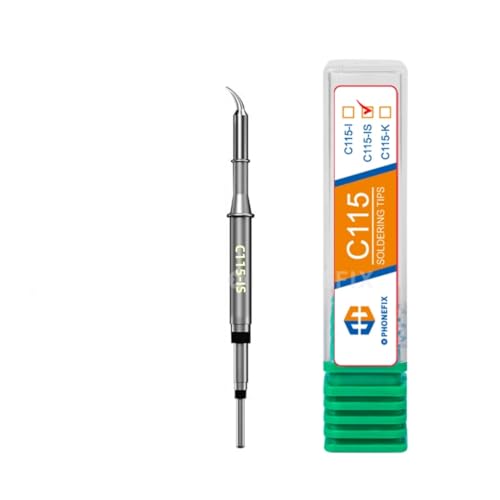Image of C115-IS Soldering Iron Tips, Curved Cartridges, Heating Core, Suitable for NT115 Handle, For JBC GVM OSS Aixun Soldering Station Replacement Welding Tip Head PHONE Repair Tools