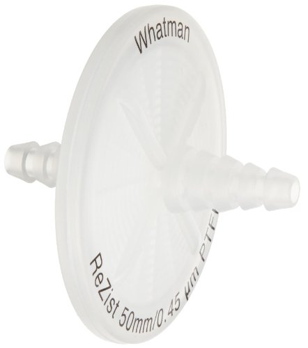 Image of Whatman 10463612 PTFE ReZist Syringe Filter for Air Venting, 50mm, 0.45 Micron (Pack of 10)